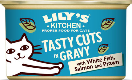 Produktbild von Lily's Kitchen Katzenfutter Meeresfischstücke in Soße getreidefrei und ohne Zucker 85g