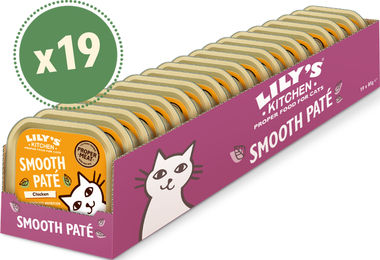 Produktbild von Lily's Kitchen Katzenpastete Huhn getreidefrei und ohne Zucker Multipack 19 x 85g