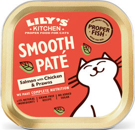 Produktbild von Lily's Kitchen Katzenpastete Lachs und Huhn getreidefrei ohne Zucker 85g