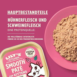 Lily's Kitchen Kitten Nasskatzenfutter Huhn und Schwein Paté Getreidefrei 19 x 85g – Bild 1 von 8