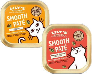 Lily's Kitchen Smooth Paté Katzenfutter Lachs & Huhn getreidefrei 19 x 85 g – Bild 1 von 3