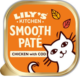 Produktbild von Lily's Kitchen Smooth Paté Selection Katzenfutter Huhn Kabeljau Lachs Getreidefrei Ohne Zucker 19 x 85 g