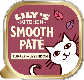 Produktbild von Lily's Kitchen Smooth Paté Selection Katzenfutter Truthahn Hirsch Lachs Getreidefrei Ohne Zucker 19 x 85 g