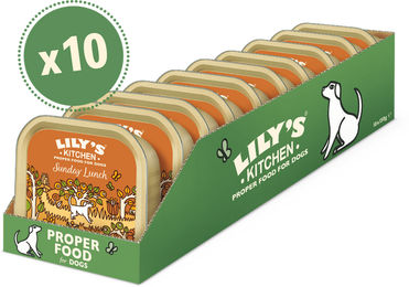 Produktbild von Lily's Kitchen Sonntagsessen Hundeschale 10 x 150g