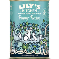 Produktbild von Lily's Kitchen Welpen Nassfutter Truthahn Ente Lachs Stückchen in Sauce Getreidefrei 6 x 400 g