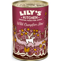 Produktbild von Lily's Kitchen Wild Campfire Stew Hirsch Fasan Lachs Stückchen in Sauce getreidefrei 400g