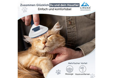 LINUMA Fellbürste aus Edelstahl für Hunde und Katzen – Bild 1 von 3