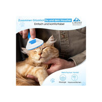 Produktbild von LINUMA Fellbürste aus Edelstahl für Hunde und Katzen in Blau