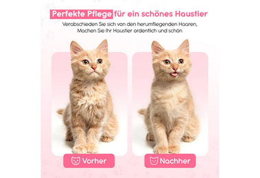LINUMA Fellbürste aus Edelstahl für Hunde und Katzen in Rosa – Bild 1 von 3