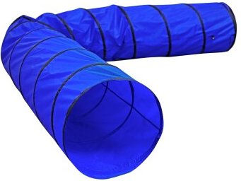 Lionto Agility Tunnel für Hunde und Kinder 5m x 60cm Blau mit Heringen und Tragetasche – Bild 1 von 7