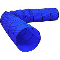 Produktbild von Lionto Agility Tunnel für Hunde und Kinder 5m x 60cm Blau mit Heringen und Tragetasche