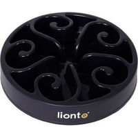 Produktbild von lionto Anti Schling Napf für Hunde und Katzen, Slow Feeder aus Kunststoff, Schwarz, Größe L - 1500 g