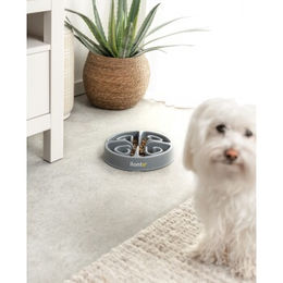 lionto Antischlingnapf für Hunde und Katzen aus Kunststoff Grau – Bild 1 von 7