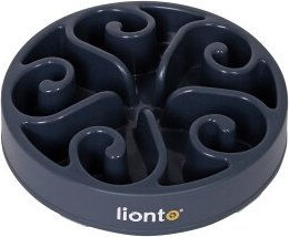 lionto Antischlingnapf Slow Feeder für Hunde und Katzen aus Kunststoff Grau S – Bild 1 von 9
