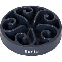 Produktbild von lionto Antischlingnapf Slow Feeder für Hunde und Katzen aus Kunststoff Grau S