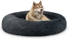 Lionto Donut Hundebett aus Plüsch für Riesenrassen Dunkelgrau XXXXL - 1 Stk. – Bild 1 von 7
