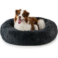 Produktbild von Lionto Donut Hundebett aus Plüsch in Grau XXXL - 100 cm