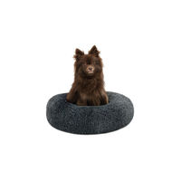 Produktbild von lionto Donut Hundebett und Katzenbett aus Plüsch in Grau Größe S - 1 Stk.