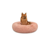 Produktbild von lionto Donut Hundebett und Katzenbett aus Plüsch rosa Größe L - 1 Stk.