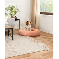 Produktbild von lionto Donut Hundebett und Katzenbett aus Plüsch rosa Größe L