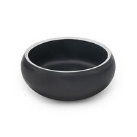 Produktbild von lionto Futternapf aus Edelstahl Schwarz 360 ml mit rutschfesten Silikonpads für Hunde und Katzen - 360 ml