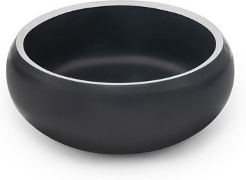 lionto Futternapf für Katzen aus Edelstahl schwarz bauchig und rutschfest - 360 ml – Bild 1 von 5