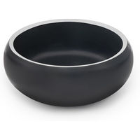Produktbild von lionto Futternapf für Katzen aus Edelstahl schwarz bauchig und rutschfest - 360 ml