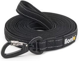 Lionto Gummierte Schleppleine für Hunde reflektierend Schwarz 10 m - 10 m – Bild 1 von 3