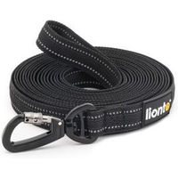 Produktbild von Lionto Gummierte Schleppleine für Hunde reflektierend Schwarz 10 m - 10 m