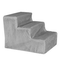 Produktbild von Lionto Haustiertreppe ComfortStep mit Plüschbezug für kleine Hunde und Senioren in Grau oder Beige