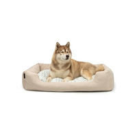 Produktbild von Lionto Hundebett mit Wendekissen in Beige meliert Größe L