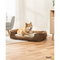 Produktbild von Lionto Hundebett mit Wendekissen in Braun meliert Größe L