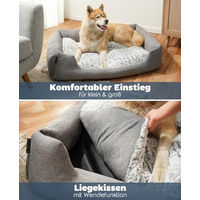 Produktbild von Lionto Hundebett mit Wendekissen in Grau meliert Größe L