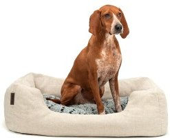 Lionto Hundebett mit Wendekissen in meliertem Design für Hunde und Katzen Größe L - 1 Stk. – Bild 1 von 7