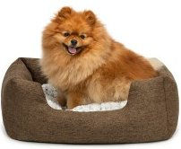 Lionto Hundebett mit Wendekissen in meliertem Design für Hunde und Katzen Größe L – Bild 1 von 9