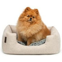 Produktbild von Lionto Hundebett mit Wendekissen in meliertem Design für Hunde und Katzen Größe L