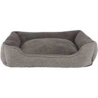 Produktbild von Lionto Hundebett und Katzenkissen aus Plüsch grau Größe L