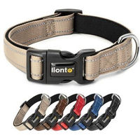 Produktbild von Lionto Hundehalsband aus Nylon beige XL wasserabweisend und reflektierend
