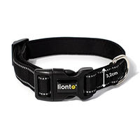 Produktbild von Lionto Hundehalsband aus Nylon in Schwarz XL wasserabweisend und reflektierend