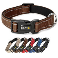 Produktbild von Lionto Hundehalsband aus Nylon und Neopren in Braun, Größe XS, reflektierend und wasserabweisend - 1 Stk.