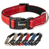 Produktbild von Lionto Hundehalsband XL Rot Reflektierend und Gepolstert aus Neopren und Nylon - 1 Stk.