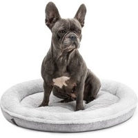 Produktbild von Lionto Hundekissen rund in Donut-Form grau Größe L aus Plüsch