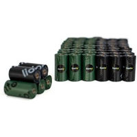 Produktbild von lionto Hundekotbeutel unparfümiert Schwarz Grün 900 Stück - 60 x 15 Stk.