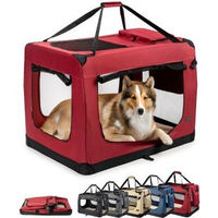 Produktbild von Lionto Hundetransportbox aus Metall faltbar XXL Rot