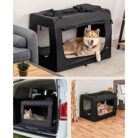 Produktbild von Lionto Hundetransportbox aus Oxford-Gewebe faltbar Schwarz L