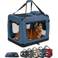 Produktbild von Lionto Hundetransportbox faltbar aus Oxford-Gewebe für mittlere Rassen Blau L