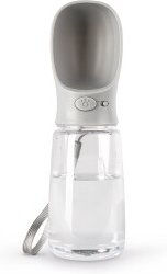 Lionto Hundetrinkflasche und Wassernapf für Hunde und Katzen aus Kunststoff Grau 500 ml - 500 ml – Bild 1 von 6