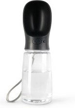 Lionto Hundetrinkflasche und Wassernapf für Hunde und Katzen aus Kunststoff, Schwarz, 500 ml - 500 ml – Bild 1 von 7
