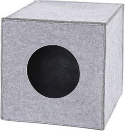 Lionto Katzenhöhle aus Filz für Regalsysteme Hellgrau 33x37x33 cm – Bild 1 von 10