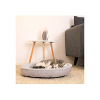Produktbild von lionto Katzenkissen Donut-Design Grau aus Oxford-Gewebe und Plüsch mit abnehmbarem Bezug